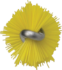 Kartáč na trubky pro ohebnou tyč, střední pr. 12 mm, Vikan 53546 žlutý