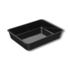 Melamin mísa, 20 x 15 x 8 cm, černá