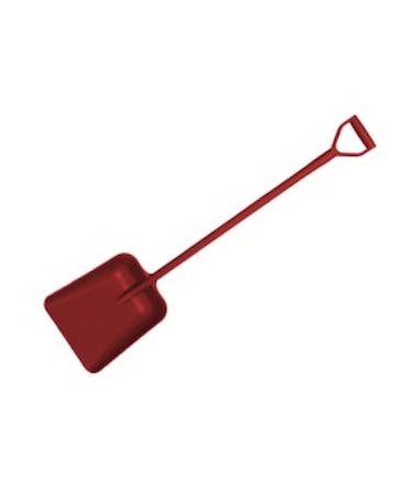 Detekovatelná lopata 330 x 380 mm, L1120 mm, červená 74104-3 (náhrada za P0498-3)