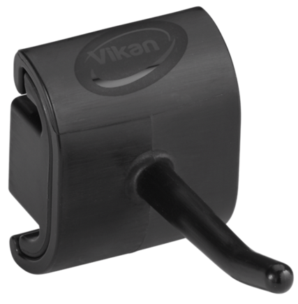 Hygienický nástěnný věšák s háčkem, 41 mm, Vikan 10129, černý