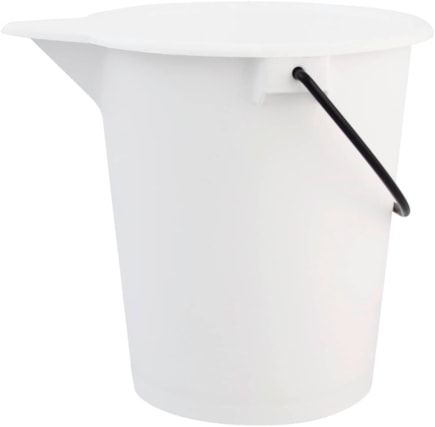 Kbelík bílý s nálevkou odolné LDPE objem 10 l