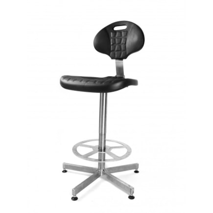 Nastavitelná židle z nerezové oceli s opěrkou, výška 450-650 mm, P1073-S