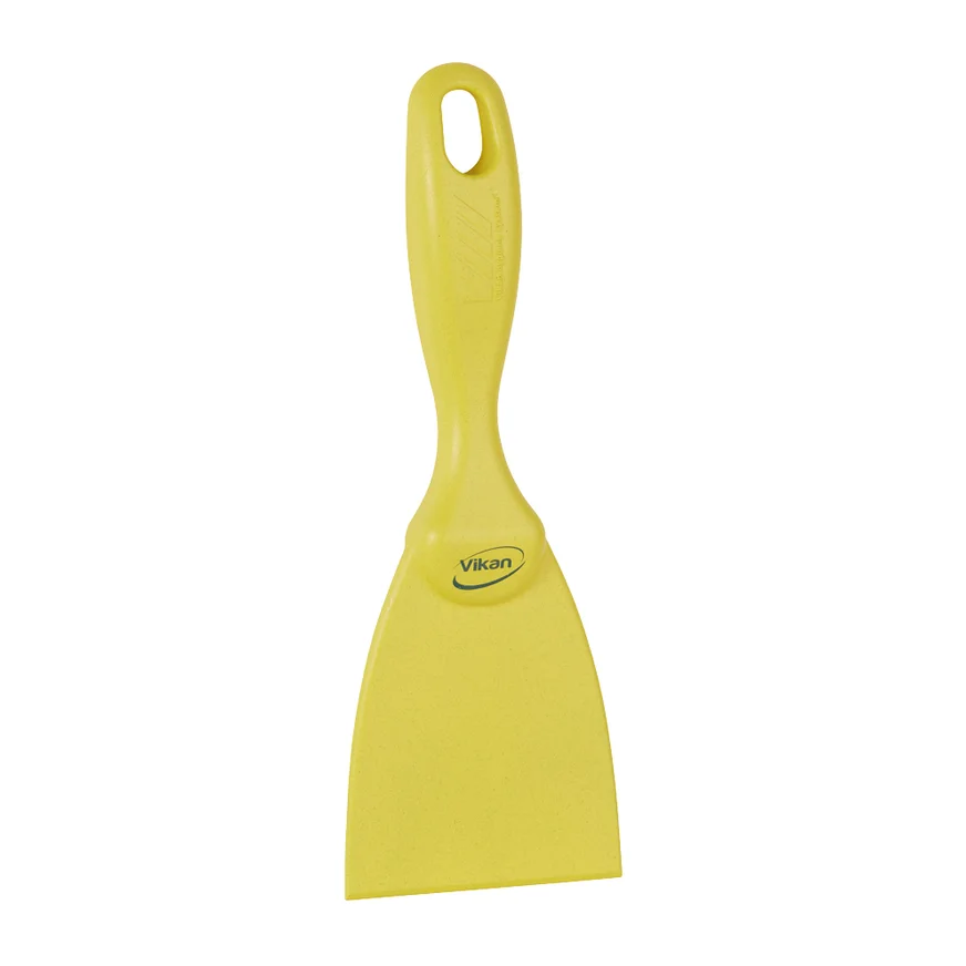 Ruční špachtle jednolitá, 75 mm, Vikan 40626, detekovatelná, žlutá