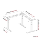 HED103-90 výškovo nastaviteľný elektrický stôl