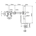 UCH0211 Kĺbový výsuvný držiak LCD monitora