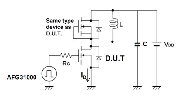AFG31000 Double pulse test circuit.