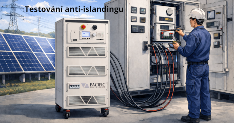 Jak testovat anti-islanding pomocí simulátoru sítě/zátěže