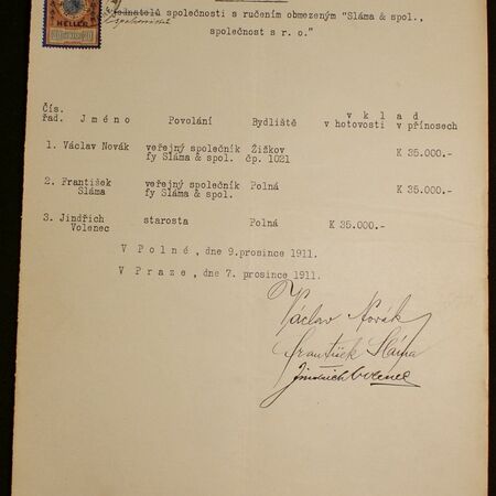 1911 seznam společníků