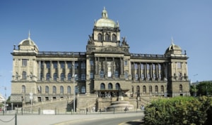 Atypický seřiditelný závěs a návleky s ozdobným ukončením čepu (Národní muzeum Praha)