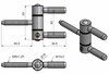 Door hinge of three parts 18x55 CL stainless steel