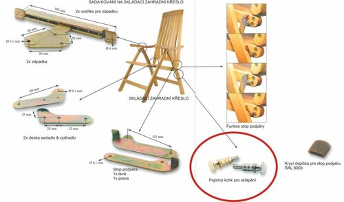 Skládací zahradní křeslo