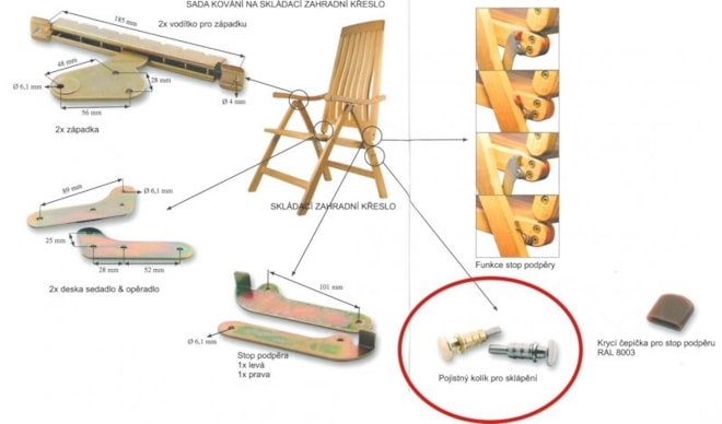 Skládací zahradní křeslo
