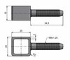 Window rivet to screw 20x20x15 M8x34,5