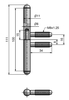 Window hinge 11x100 UR25