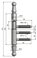 Door hinge 15x100 UR01 22/M7