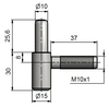 Door hinge 60/10 SD M10x1/37