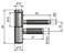 Door hinge 60/10 M10x1/37
