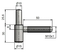 Door hinge 60/10 SD M10x1/50