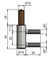 Door hinge 80/10 SD 22/M7x25 PH