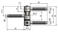 Hinge to screw of three parts 18x55CL 3xM8