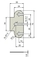 Plastic pad to door hinge TRIO 15 BP