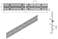 Piano hinge  Nickel shine 32x0,6x910/70 with bend