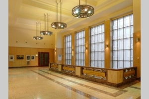 Závěs dveřní na zakázku (Česká národní banka Praha)