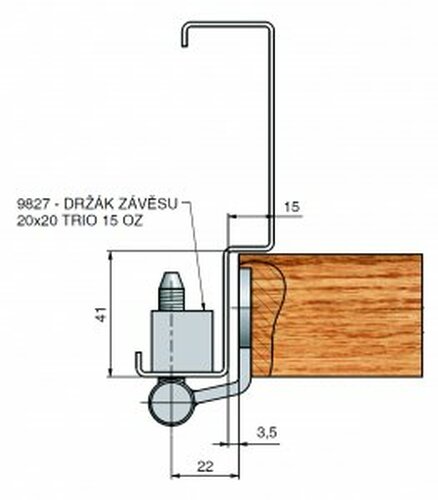 Position of the holder in the doorframe