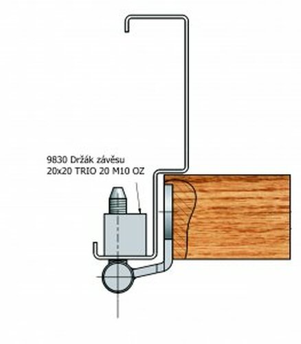 Position of the holder in the doorframe
