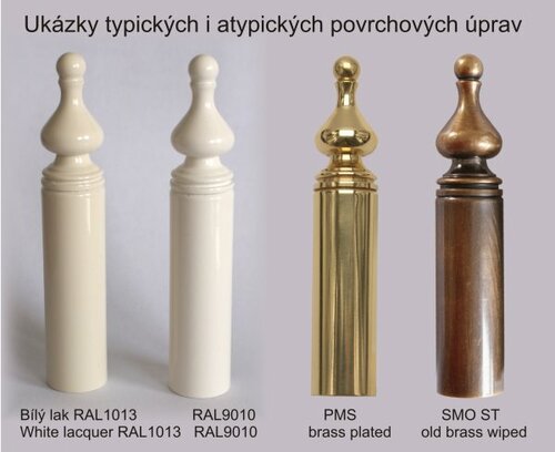 Ukázka povrchových úprav