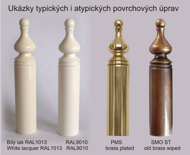 Ukázka povrchových úprav