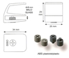 SQUARE glass door handle for single doors