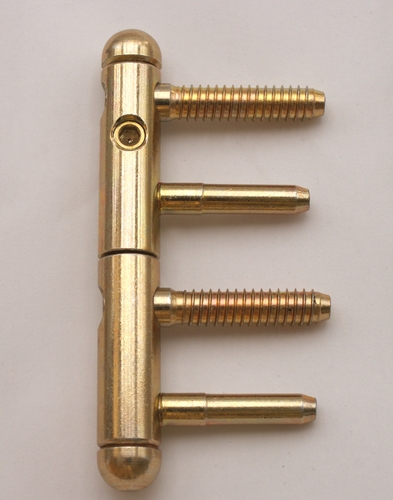 Sample - hinge - decorative ending and surface finish yelow zinc (upon request)