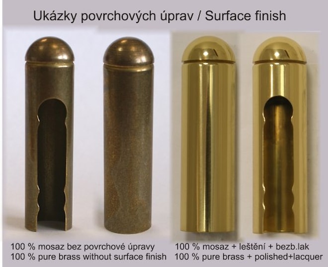 Ukázka povrchových úprav