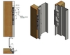Door hinge of three parts 15x150 OZ PH BZ (RC3 2D) L