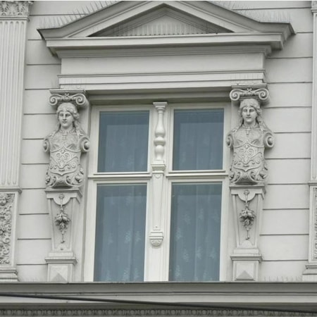 Bytový dům Brno, Bratislavská ul. - detail okna