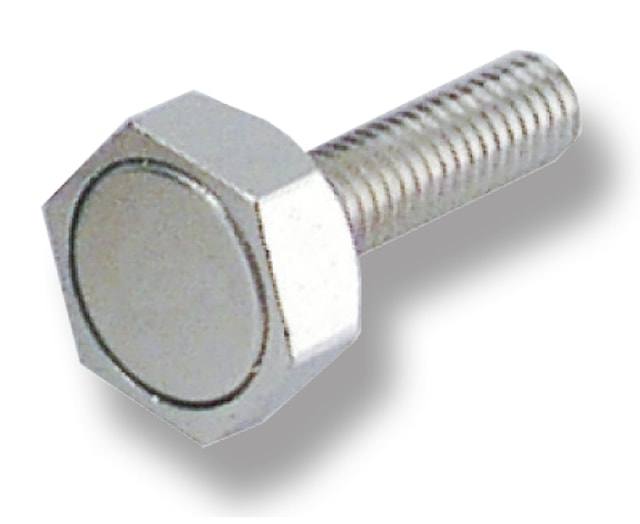 Magnet screw with 14 mm hex head M6x28