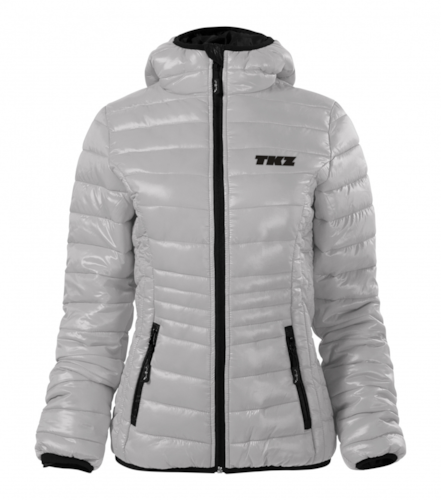 bunda dámská stříbrná