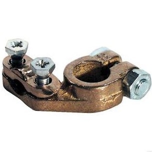 Svorka baterie levá mosaz PLUS