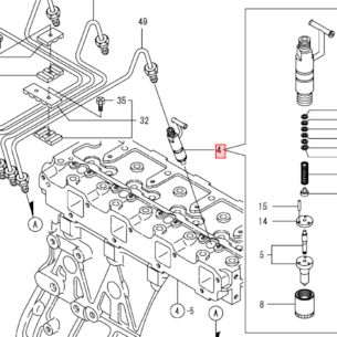 Pružina vstřikovacího čerpadla Yanmar 4TNE98