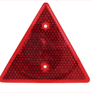 Zadní odrazka trojúhelník  červená průměr 160mm díry šroubu průchozí