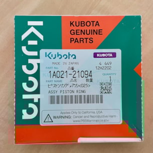 Kroužek p. 87x2x2x4 Kubota V1703, V2203 +0,25