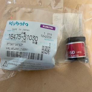 Ventil zpětný vstřikovacího čerpadla Kubota D1503