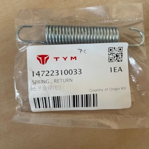 Vratná pružina zajištění lopaty nakladače pro TYM353