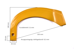 Nůž rotavátoru 25x19x225 OK-2 1 pár