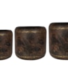 Sada 3 obalů Arwin rustic black D39 H35