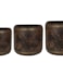 Sada 3 obalů Arwin rustic black D39 H35