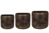 Sada 3 obalů Arwin rustic black D39 H35