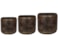 Sada 3 obalů Arwin rustic black D39 H35