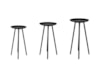 Sada 3 stolků Lois černá D30 H60